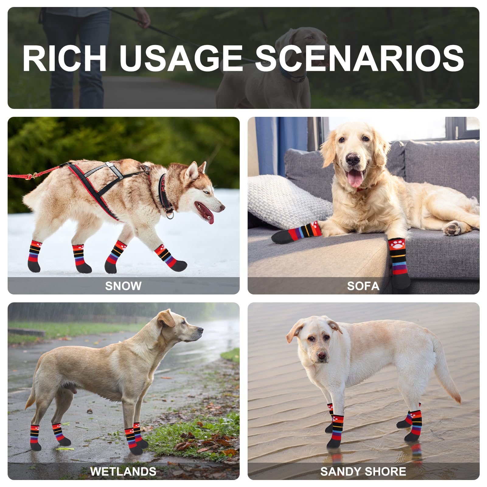 BEAUTYZOO indoor protection socks guard furniture and floors from paw marks.