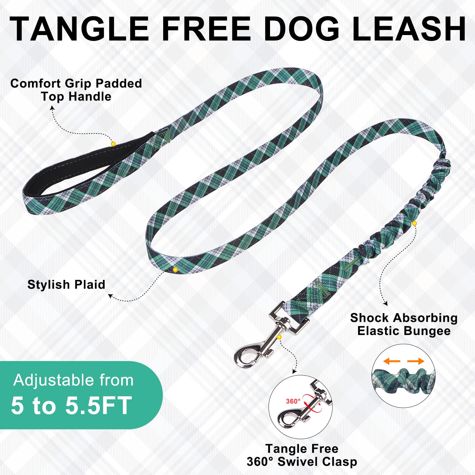 BEAUTYZOO Padded-handle-leash image illustrates comfortable grip during walks