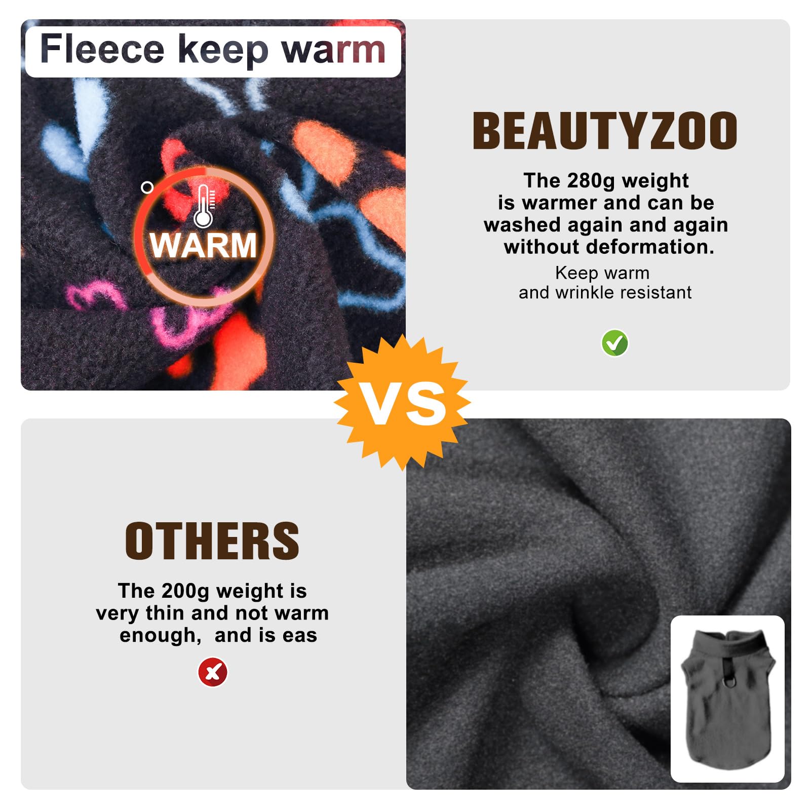 BEAUTYZOO machine-washable fleece makes cleanup quick after outdoor adventures