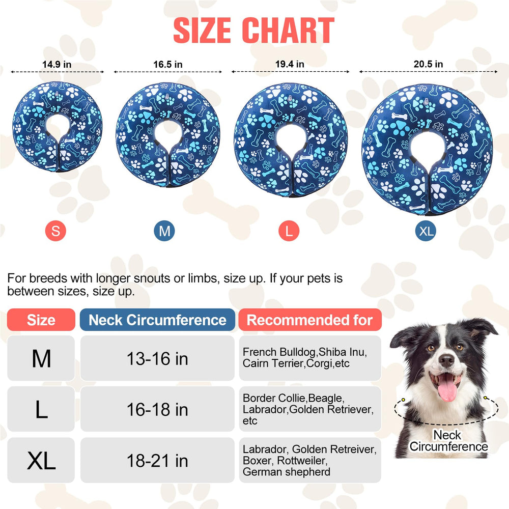 BEAUTYZOO navy blue donut collar side view comfortable movement and feeding