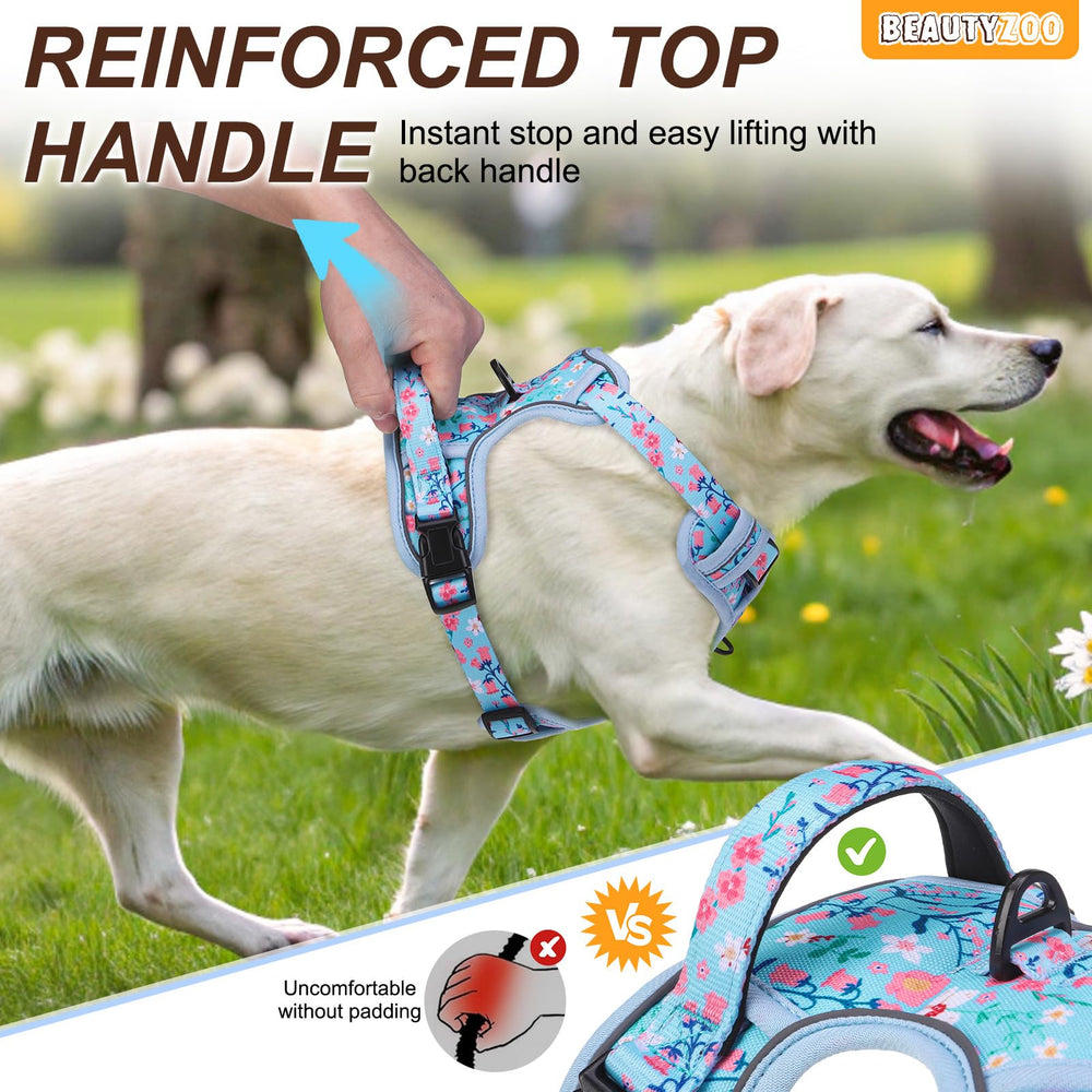 BEAUTYZOO No Pull Harness small padded handle for lifting and support
