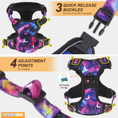 BEAUTYZOO No Pull Harness adjustable chest straps support growing dogs