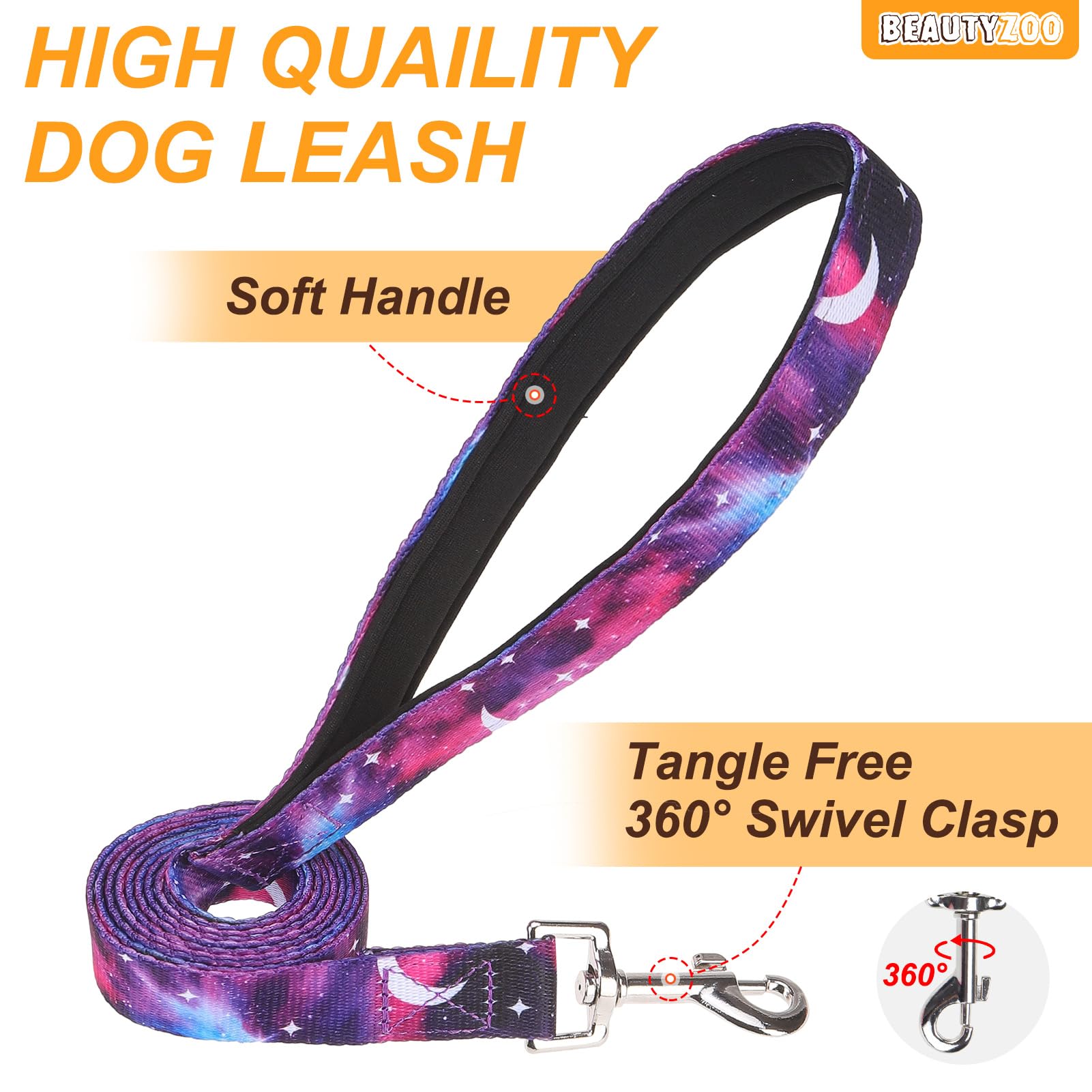BEAUTYZOO Adjustable straps on No-Pull Harness enable secure grow-with-dog fit.