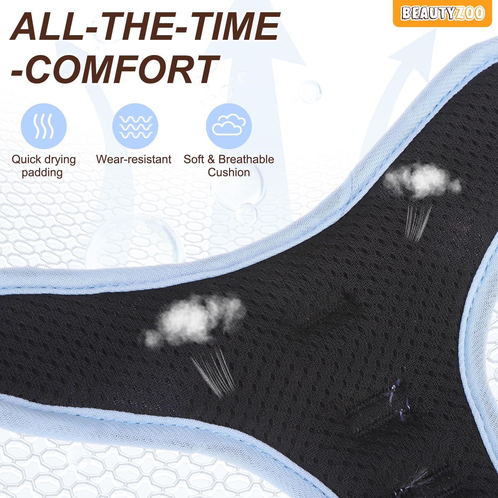 BEAUTYZOO No Pull Harness durable-stitching for rugged use