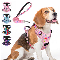 BEAUTYZOO No Pull Harness front view with soft padding for comfortable walks.