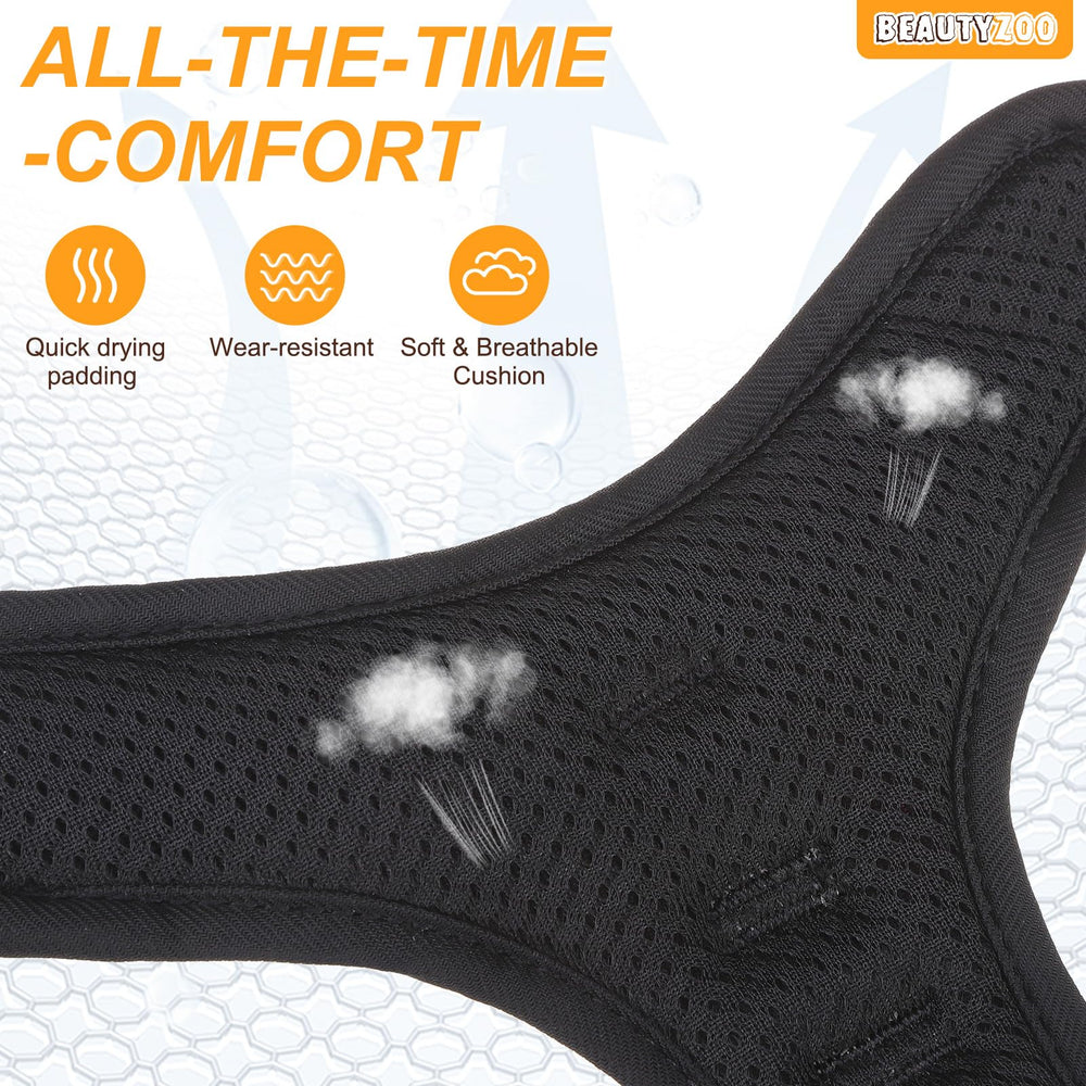 BEAUTYZOO No Pull Harness reflective strips visible for night safety