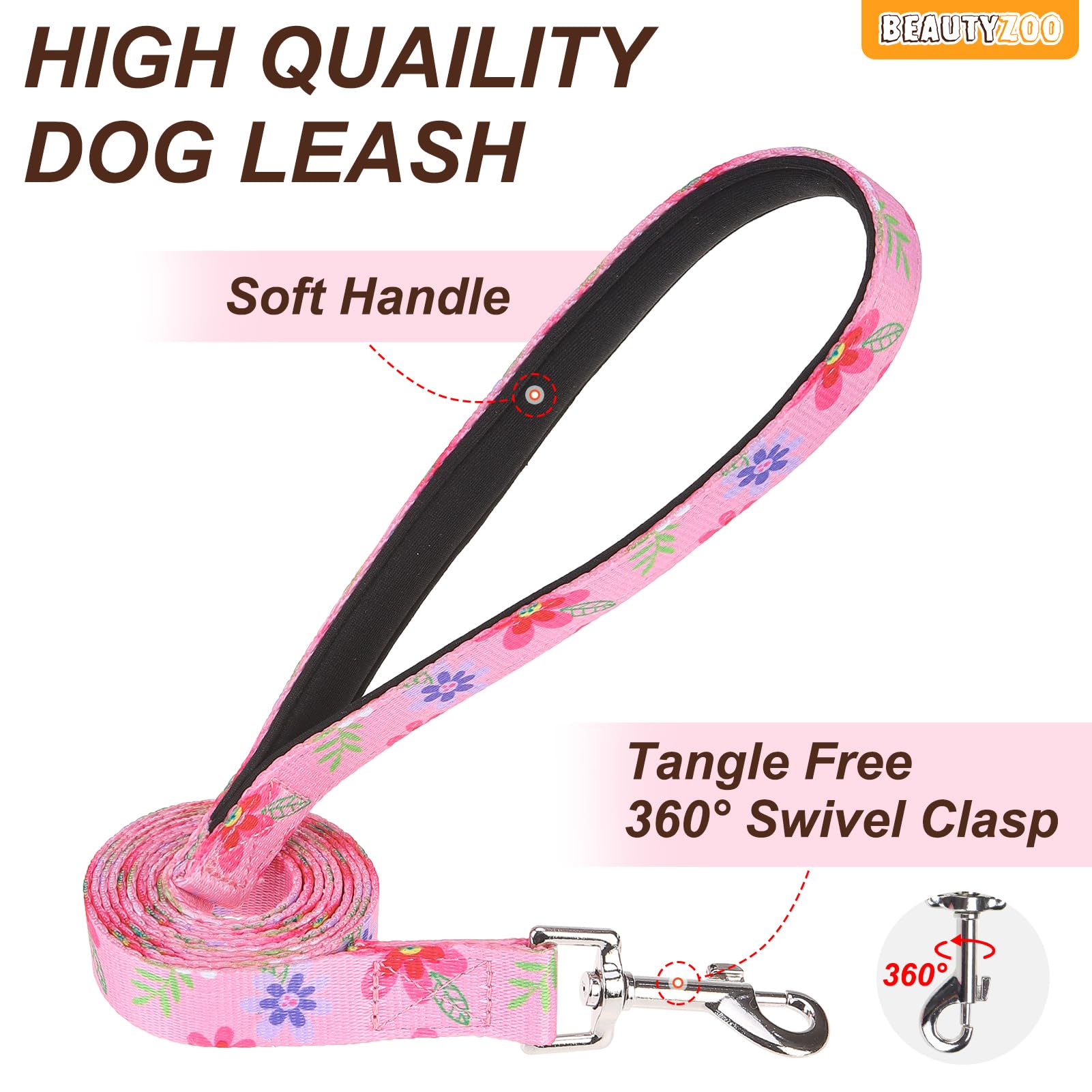 BEAUTYZOO No Pull Harness side adjustable points for a snug fit.
