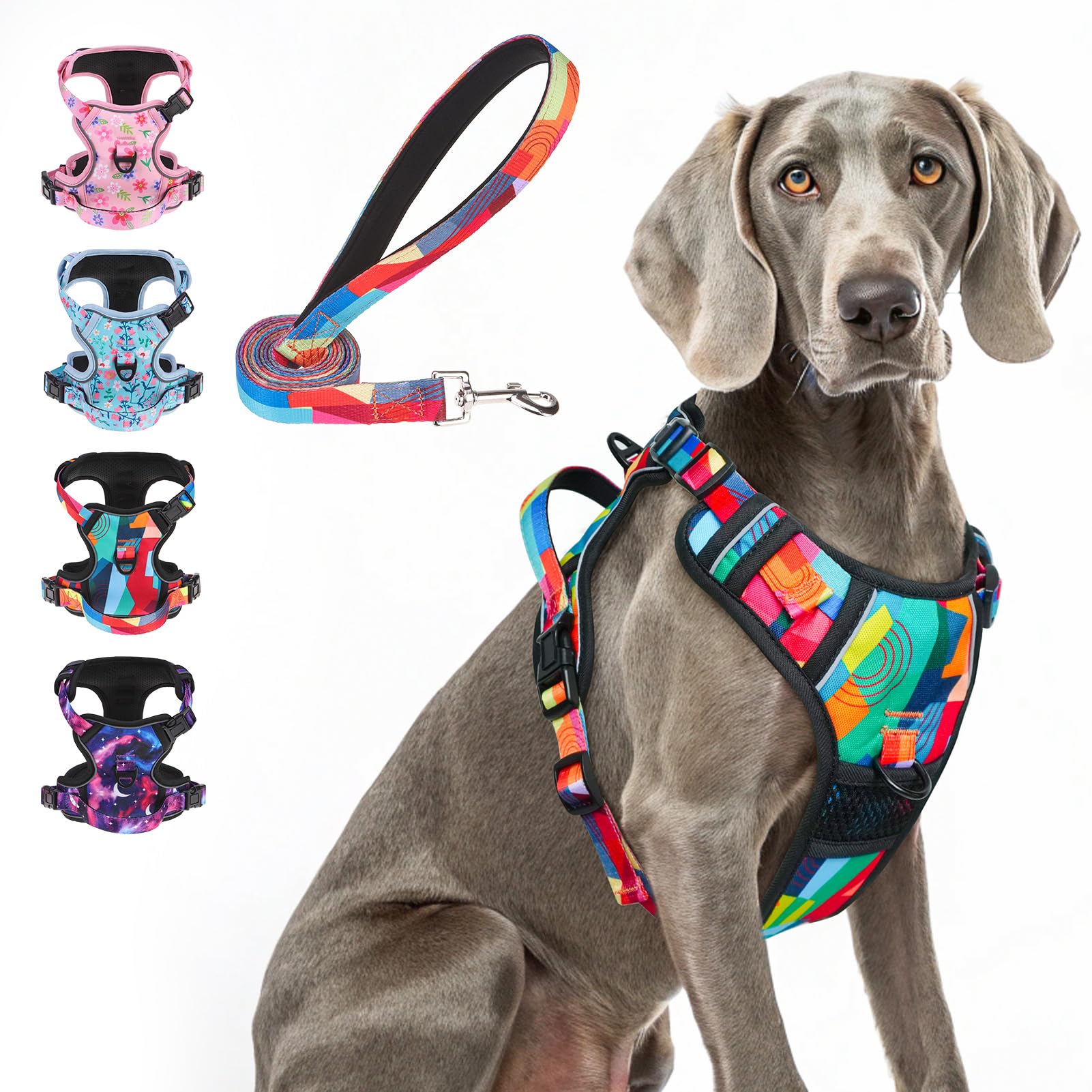 BEAUTYZOO No Pull Harness XL front clip for controlled training and walking