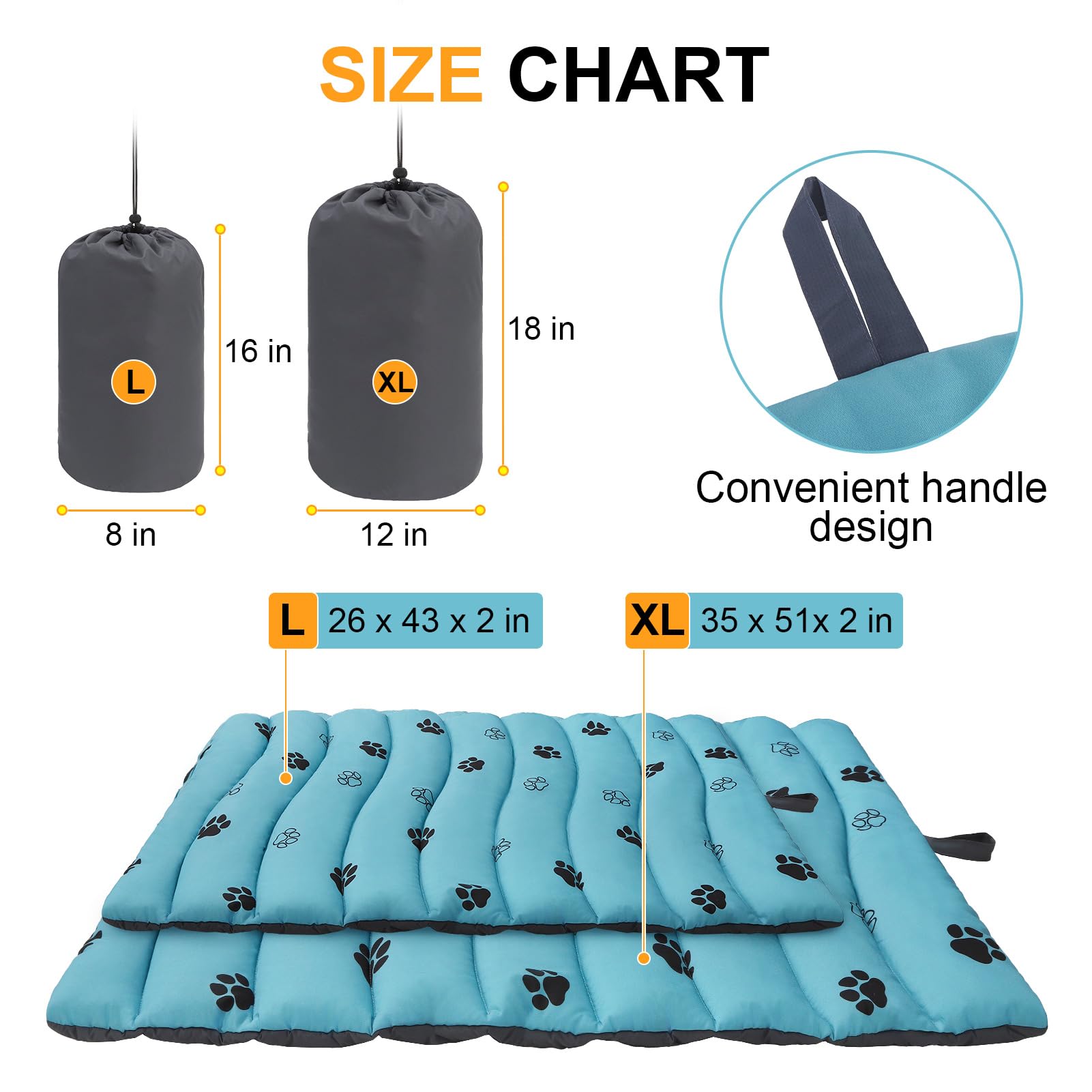 BEAUTYZOO Outdoor Dog Bed filled with 180g cotton for comfy lounging.