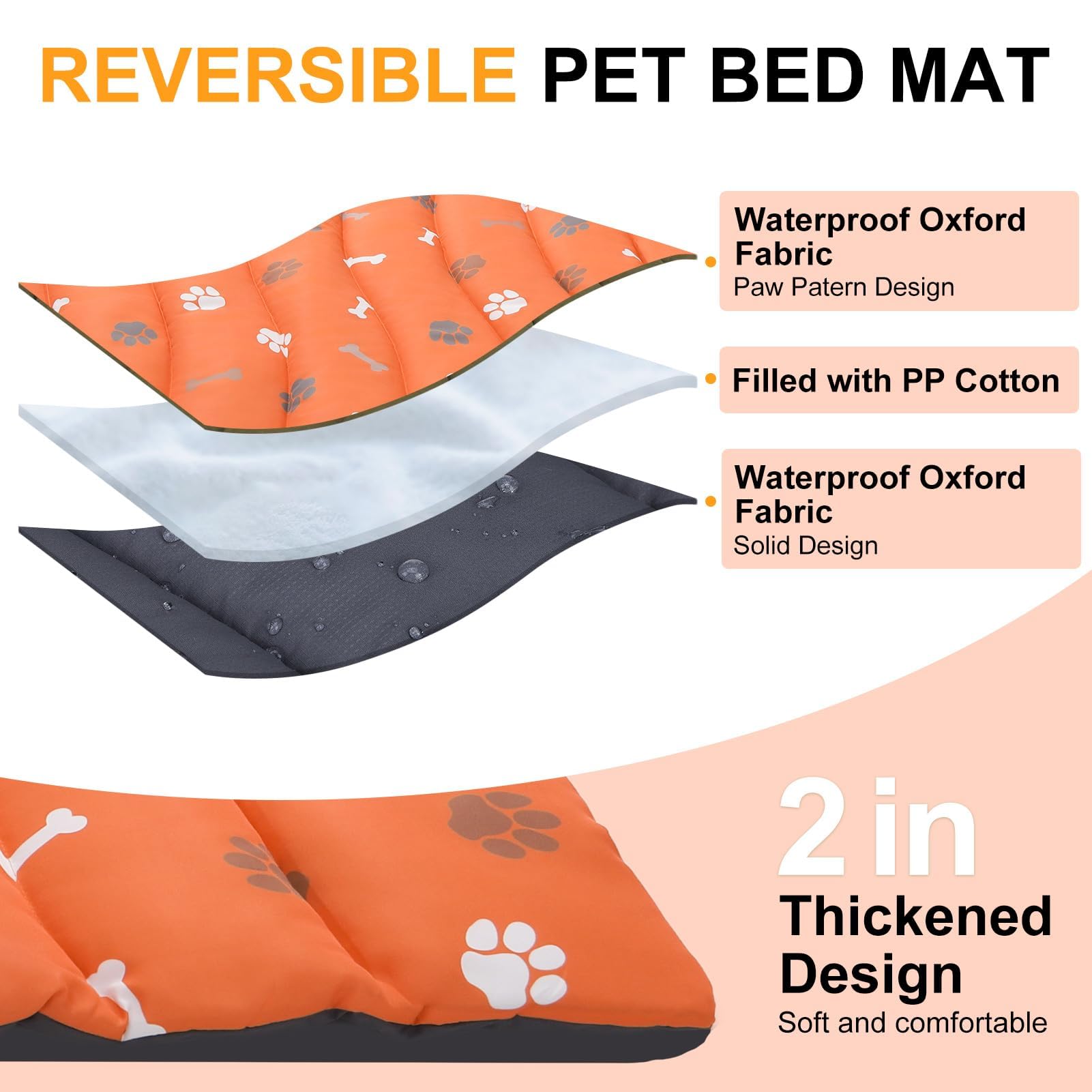BEAUTYZOO outdoor dog bed includes a hanging loop for air drying after trips.