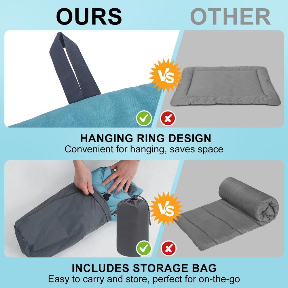 BEAUTYZOO Outdoor Dog Bed uses durable Oxford fabric for long-lasting use.