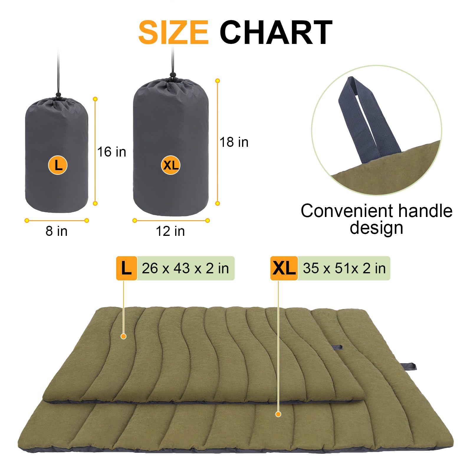 BEAUTYZOO outdoor dog bed folded compact for travel and easy storage.