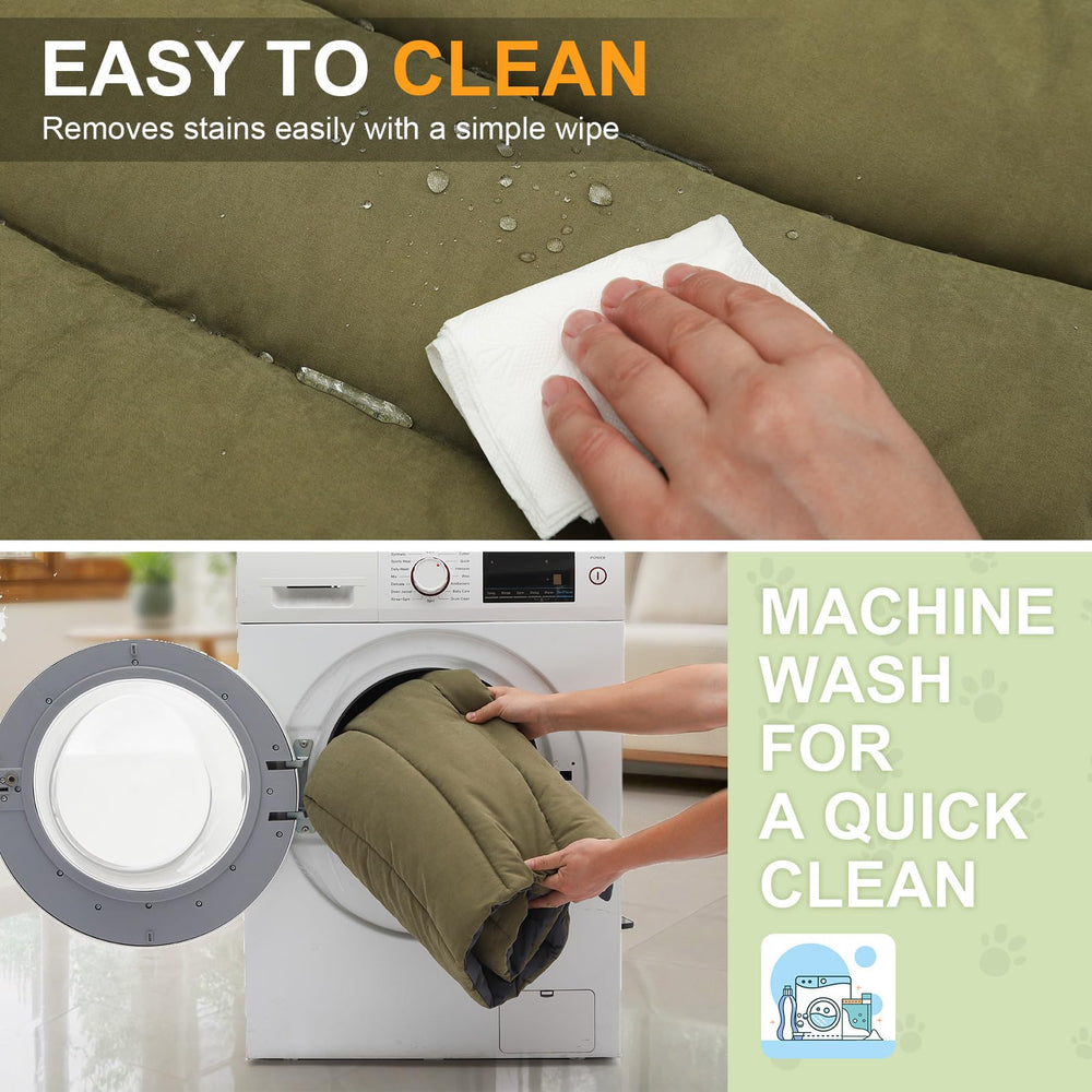 BEAUTYZOO outdoor dog bed machine washable for simple post-trip cleanup.