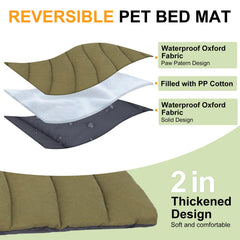 BEAUTYZOO outdoor dog bed reversible paw-prints design offers versatile indoor/outdoor use.