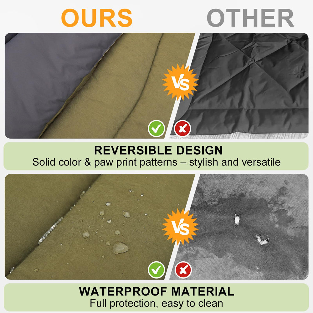 BEAUTYZOO outdoor dog bed wave stitching keeps padding evenly distributed.