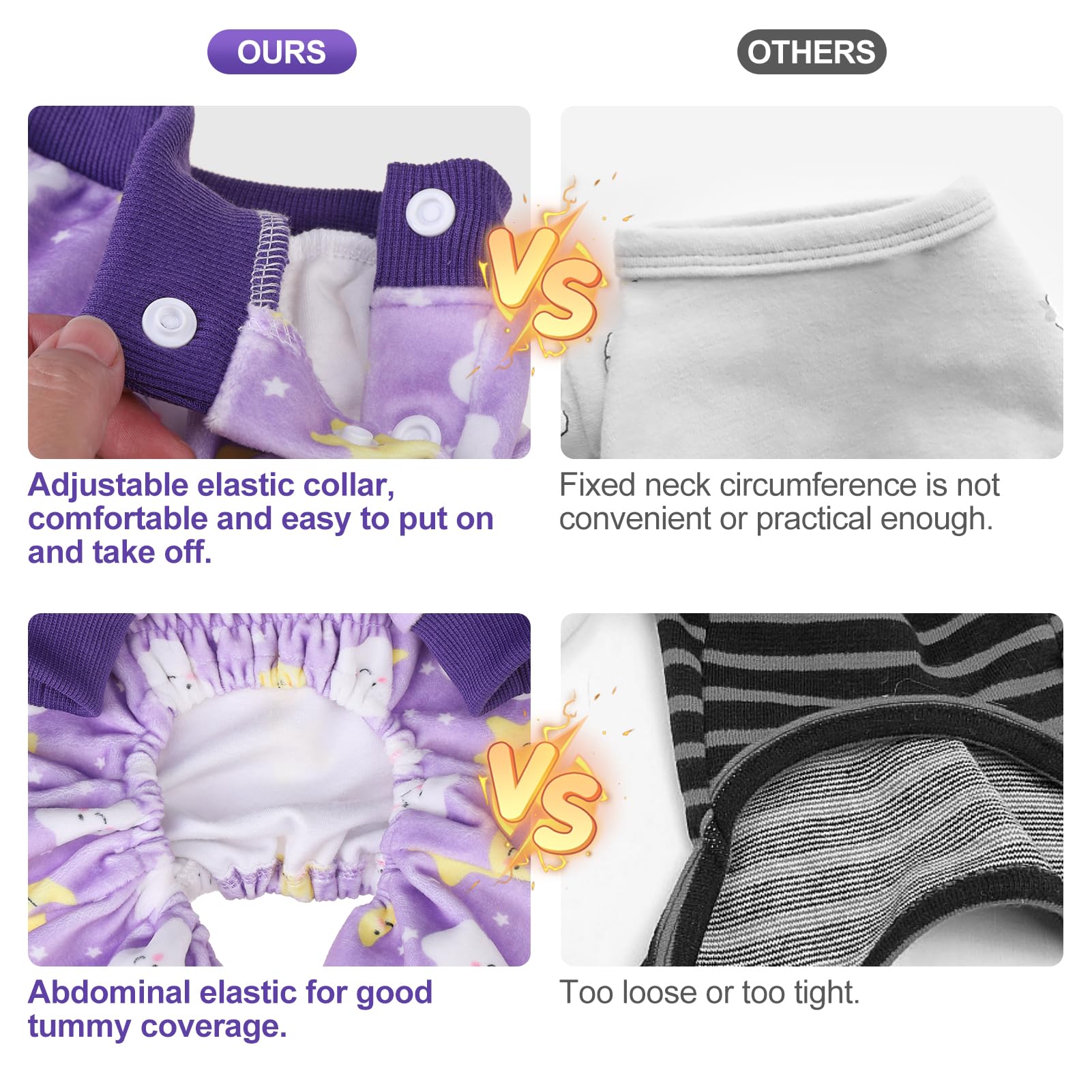 BEAUTYZOO pijama XS, apto para todas las estaciones, practicidad durante todo el año.