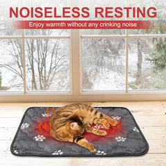 BEAUTYZOO self-warming bed pad back view with non-slip underside.
