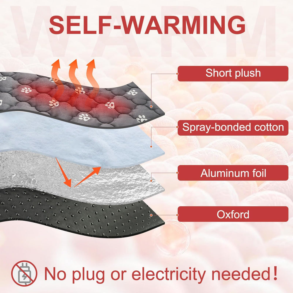 BEAUTYZOO self-warming bed pad suitable for cats and small dogs.