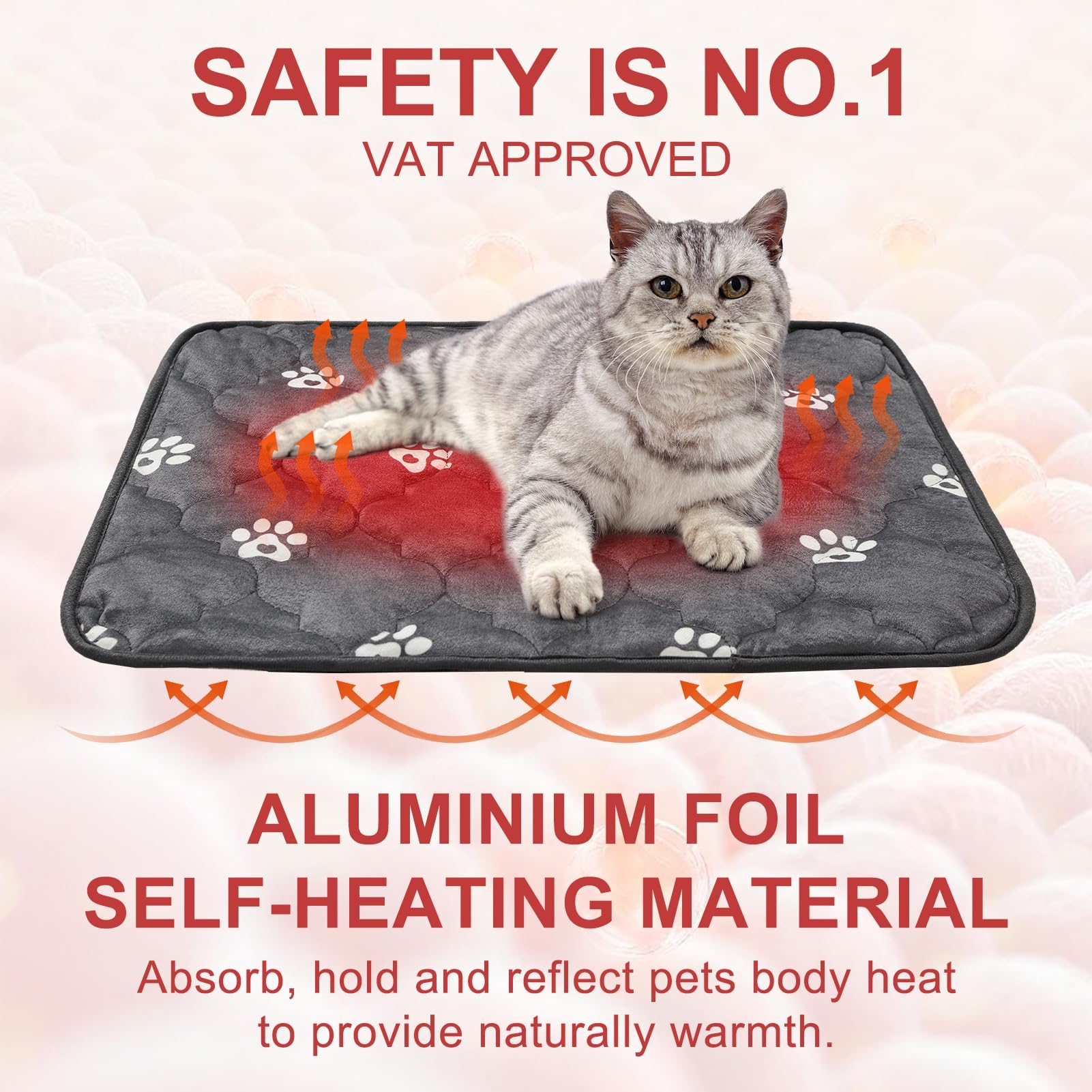 BEAUTYZOO self-warming bed pad close-up fabric texture supports snuggling.