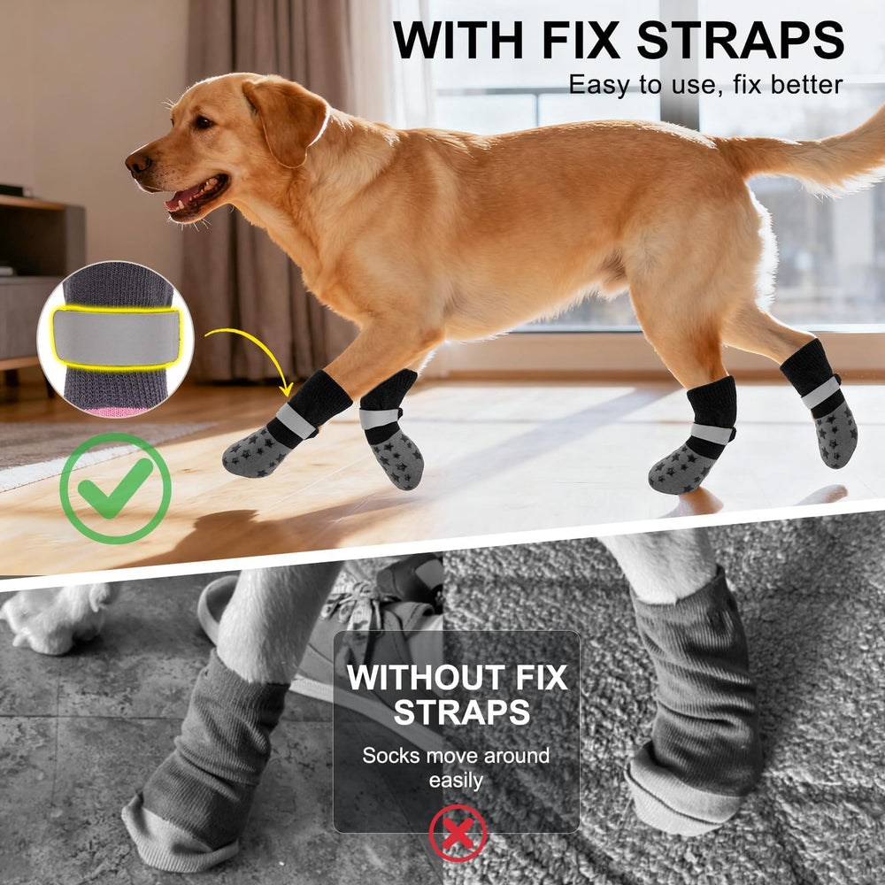 BEAUTYZOO senior dogs traction socks improve stability indoors