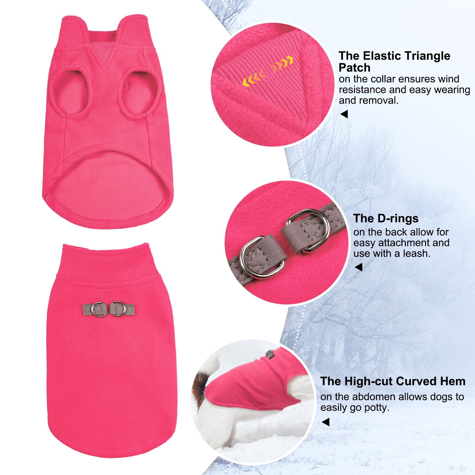 BEAUTYZOO size chart XS–XL ensures a snug fit for small to medium dogs