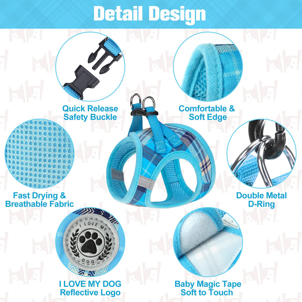 BEAUTYZOO reflective strips on harness boost night-time visibility.