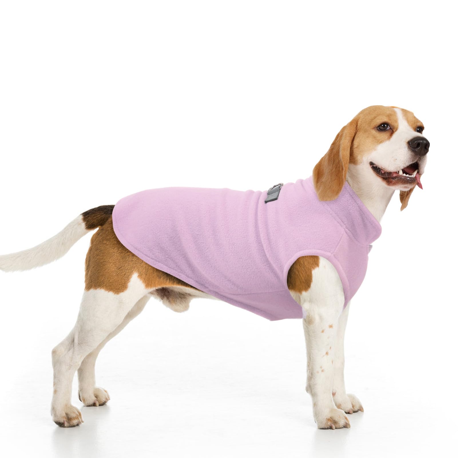 BEAUTYZOO small-dog-sweater fleece vest back view for warm daily walks