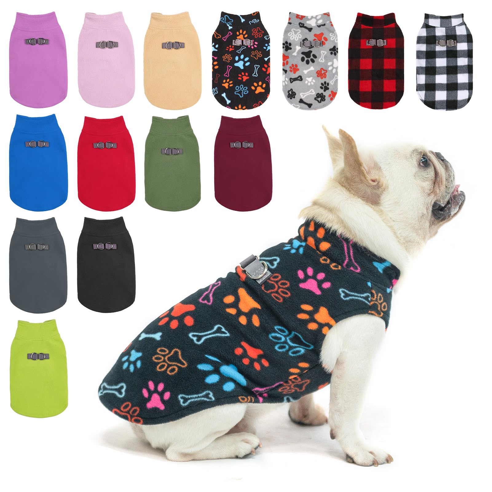 BEAUTYZOO Small Dog Sweater Fleece Vest pull-over keeps your pup cozy during chilly walks