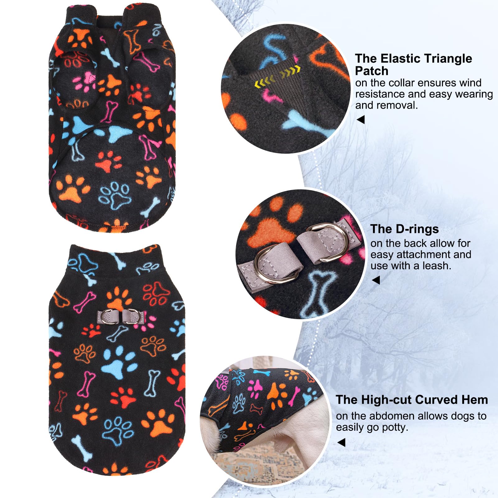 BEAUTYZOO soft fleece close-up shows warm, comfortable insulation for small dogs