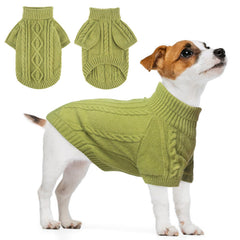 BEAUTYZOO small dog sweater back view shows cozy warmth for cold walks