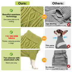BEAUTYZOO small dog sweater side view demonstrates easy pullover fit and movement-friendly design