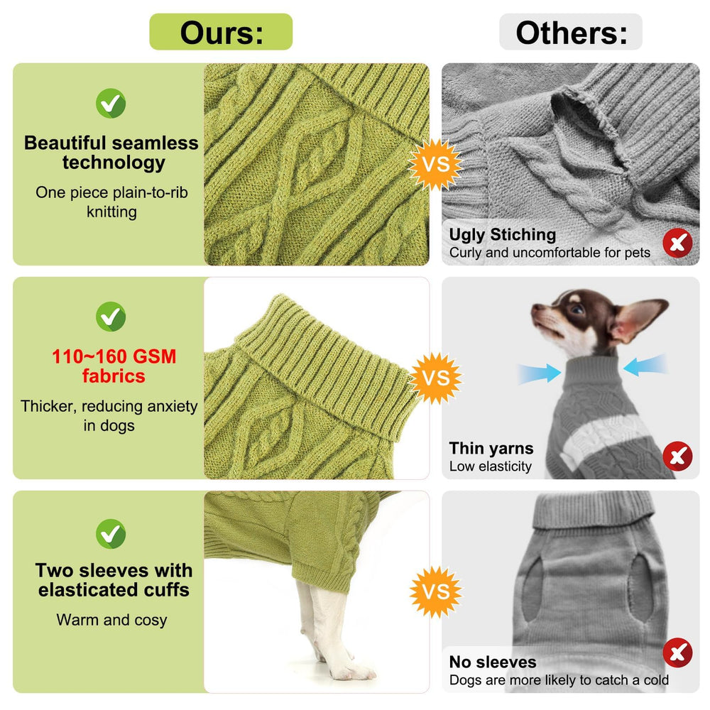 BEAUTYZOO Green sweater neck and ribbed cuffs detail supports a snug fit.