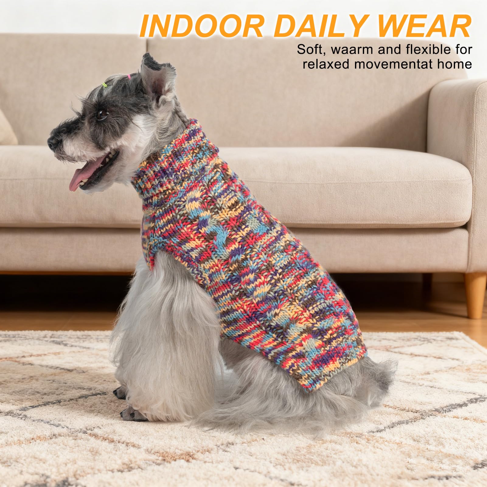BEAUTYZOO Small Dog Sweater knit texture closeup reveals soft mink blend.