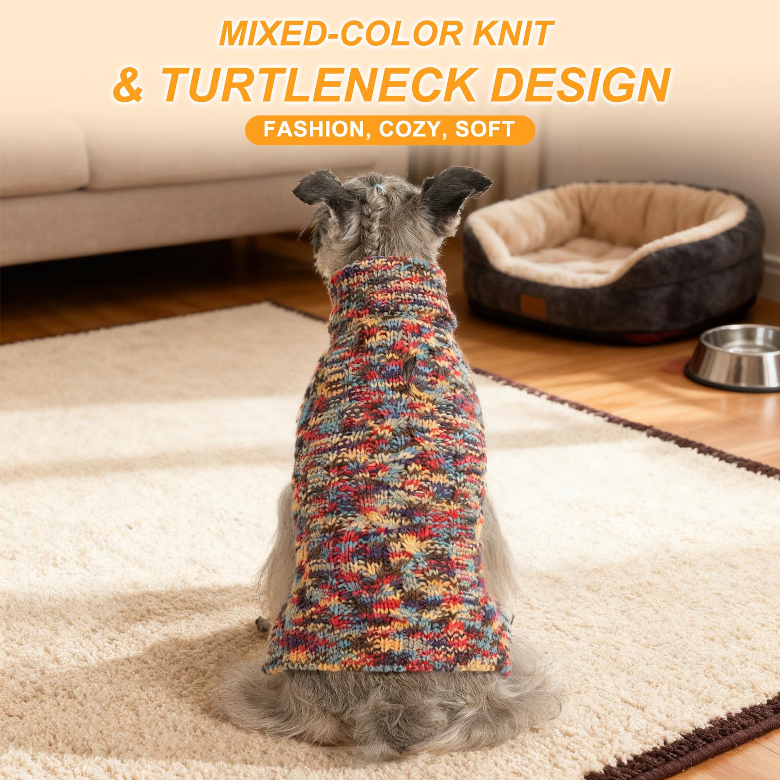 BEAUTYZOO Small Dog Sweater leash-hole detail for easy outdoor access.