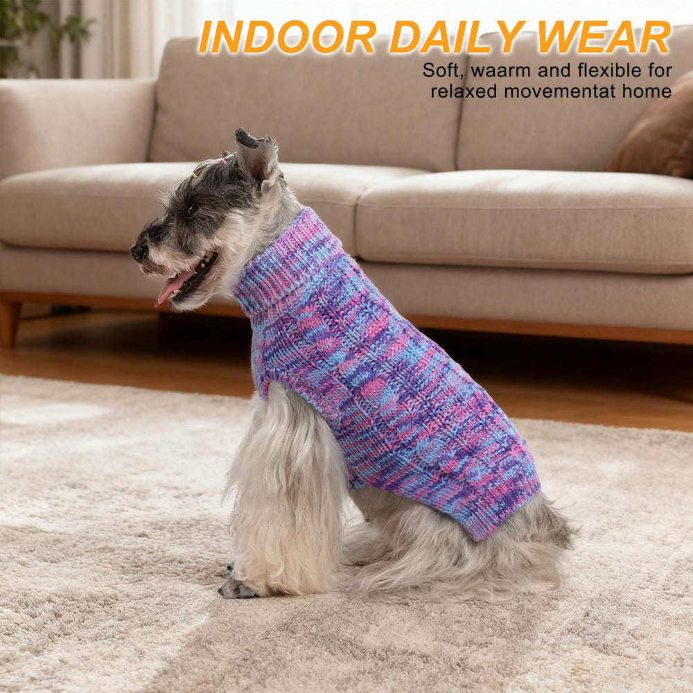 BEAUTYZOO Small Dog Sweater leash-hole back for easy leash attachment