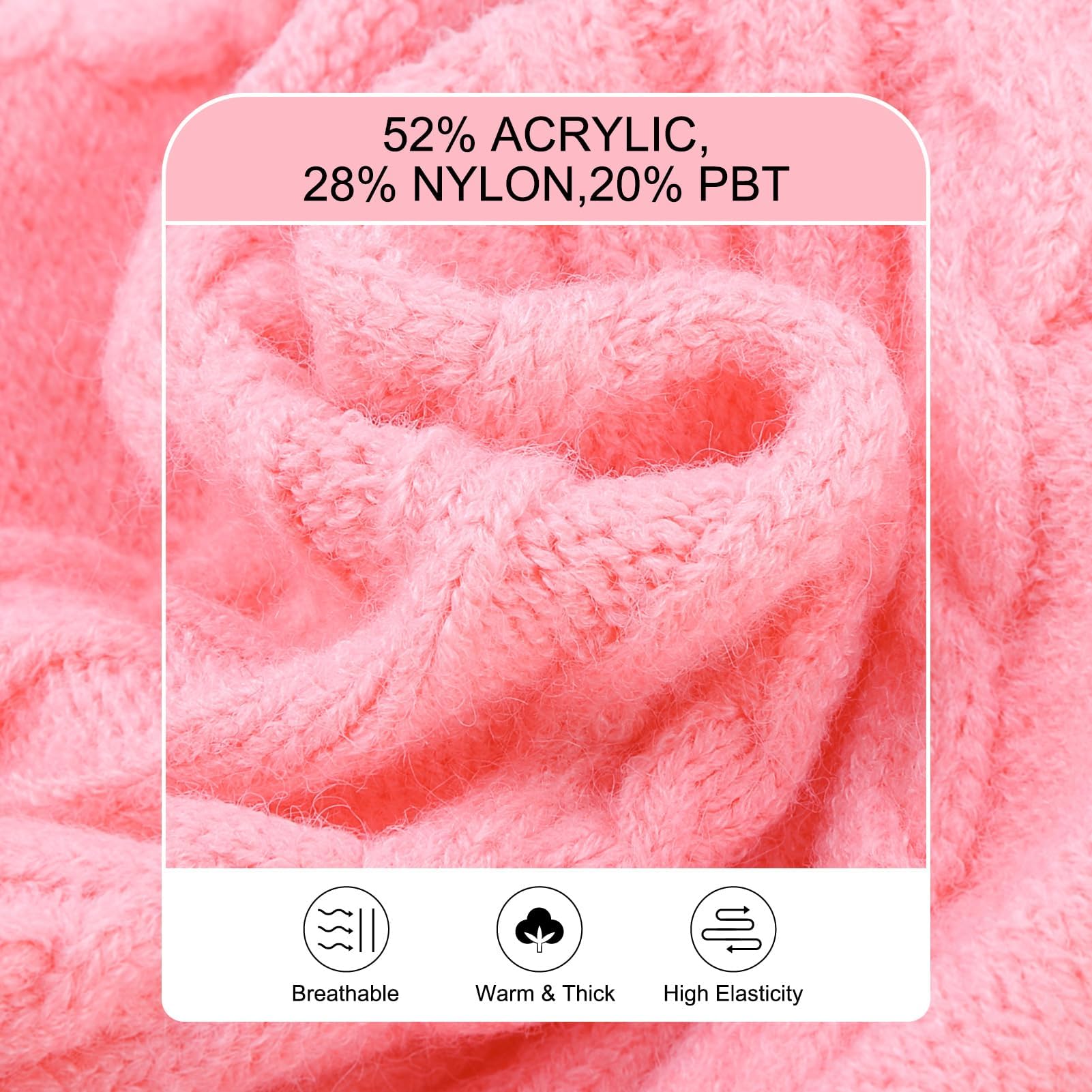 BEAUTYZOO Small Dog Sweater pink on-dog image highlights cozy warmth during cold outings