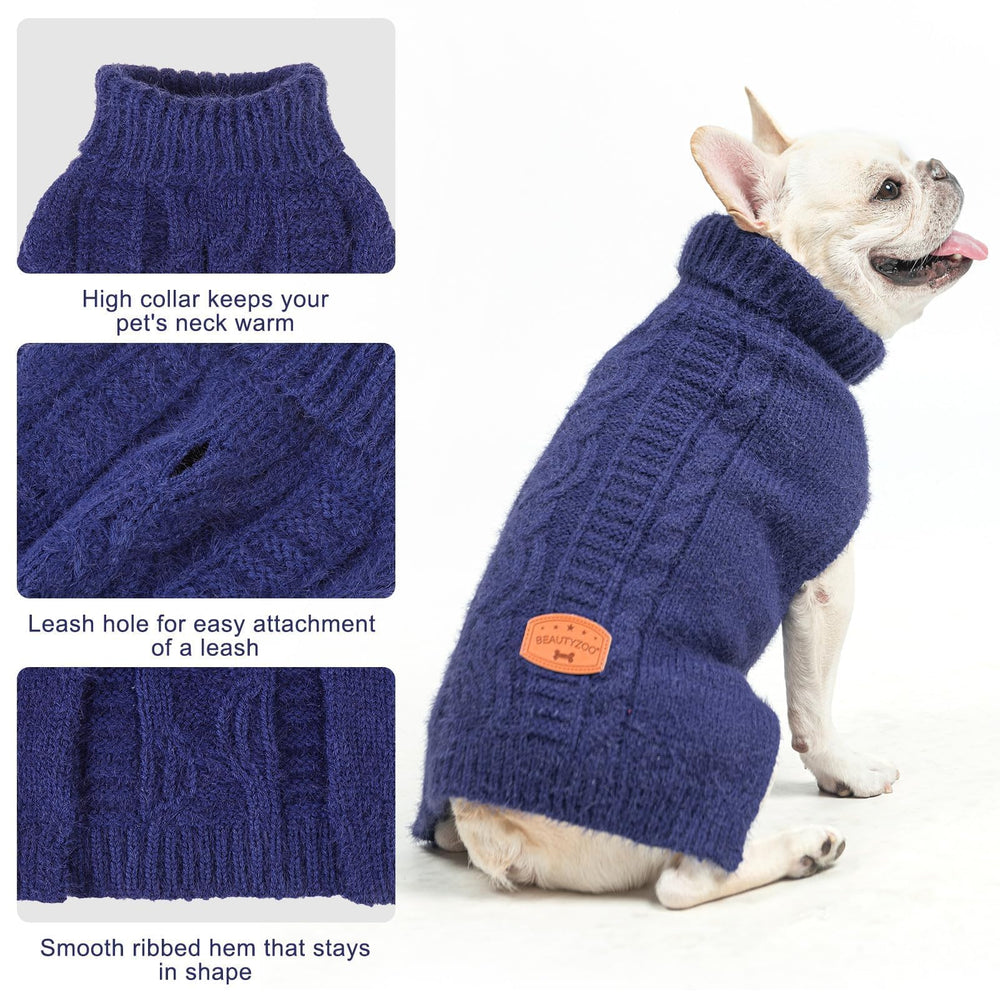 BEAUTYZOO small dog sweater sleeveless design makes on/off easy for daily wear