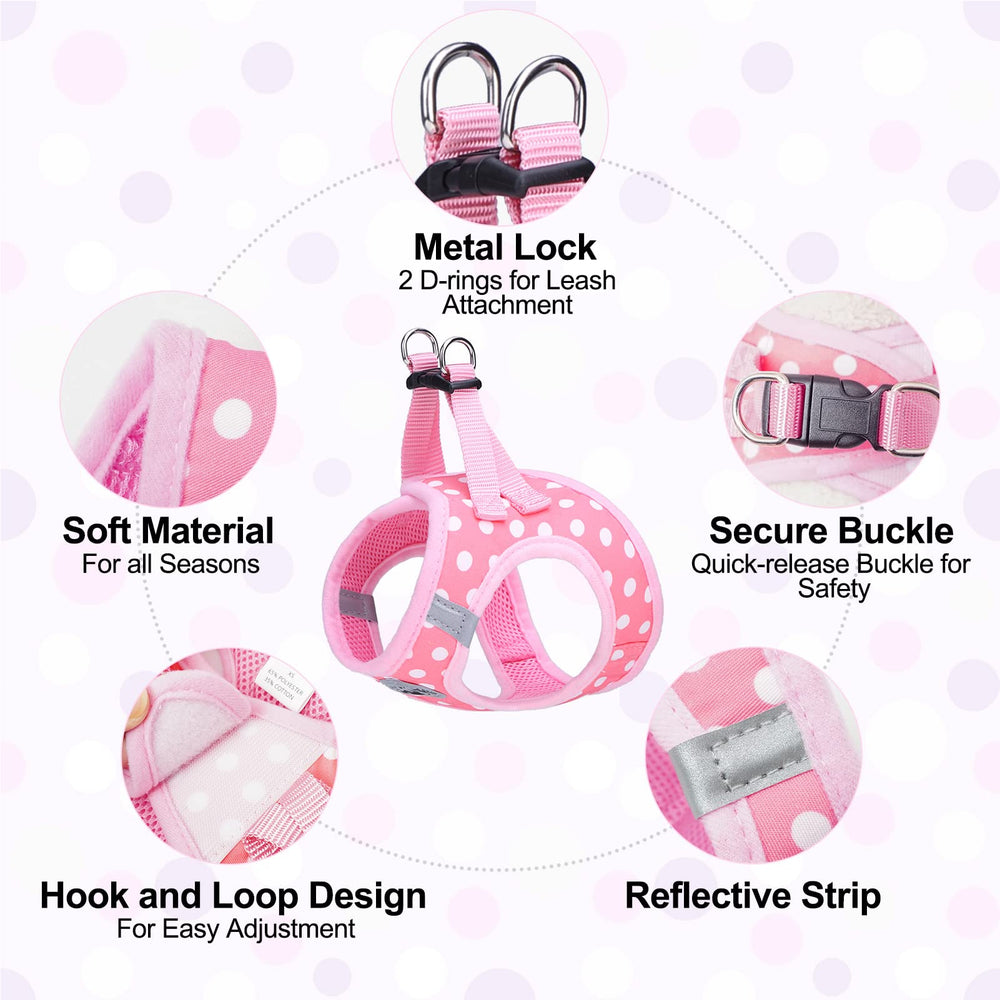 BEAUTYZOO padded vest harness offers soft contact and comfort.