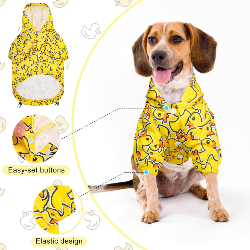 BEAUTYZOO stretch-fabric raincoat delivers breathable comfort for active dogs.
