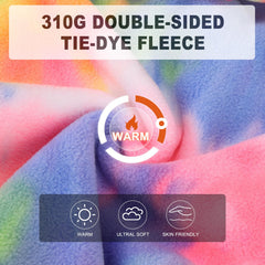 BEAUTYZOO Tie Dye Dog Hoodie closeup-fleece highlights soft premium fabric.