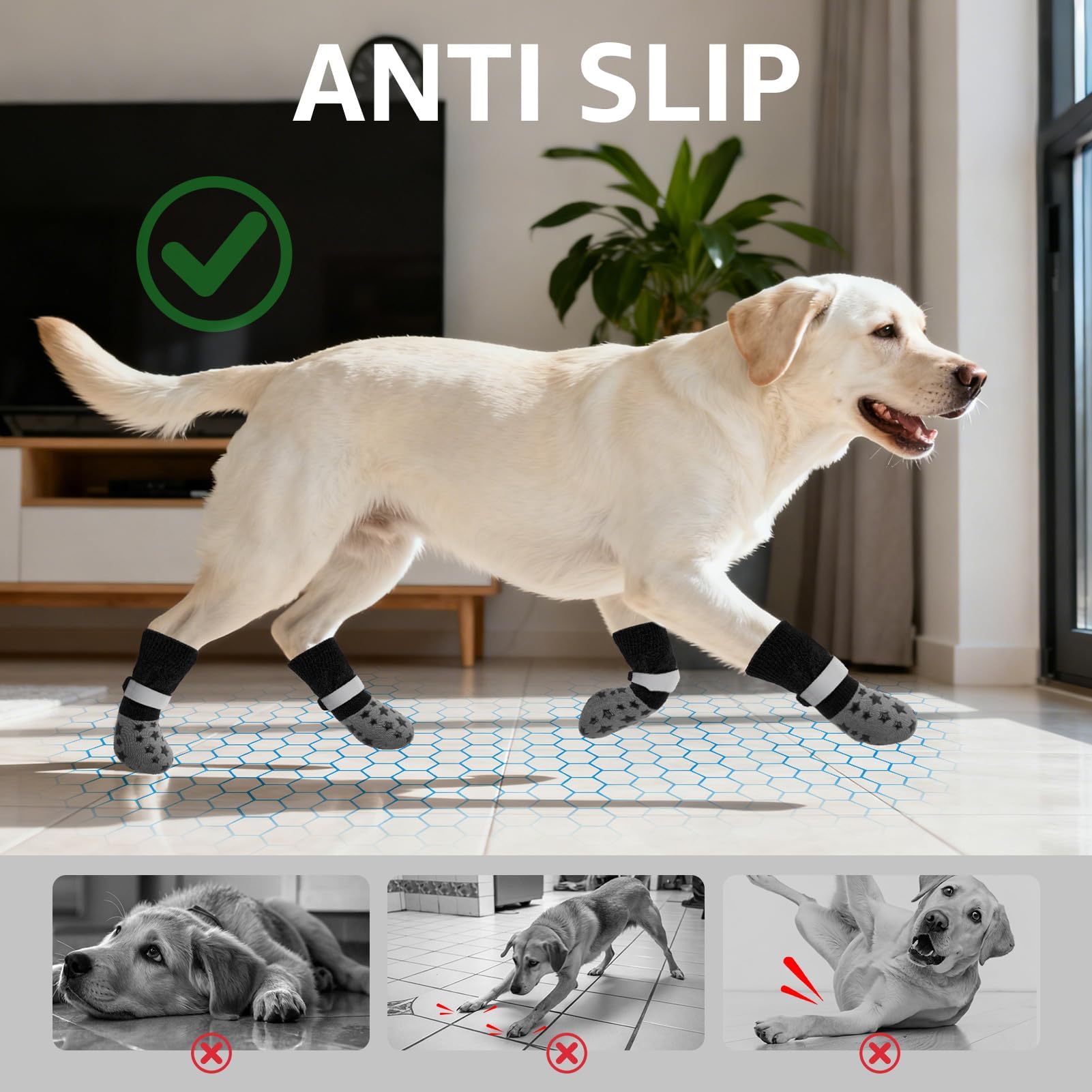 BEAUTYZOO two-way protection socks guard paws and floors during use