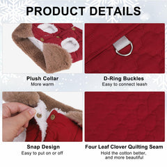 BEAUTYZOO warm puppy jacket plush collar highlights cozy neck protection in cold weather.