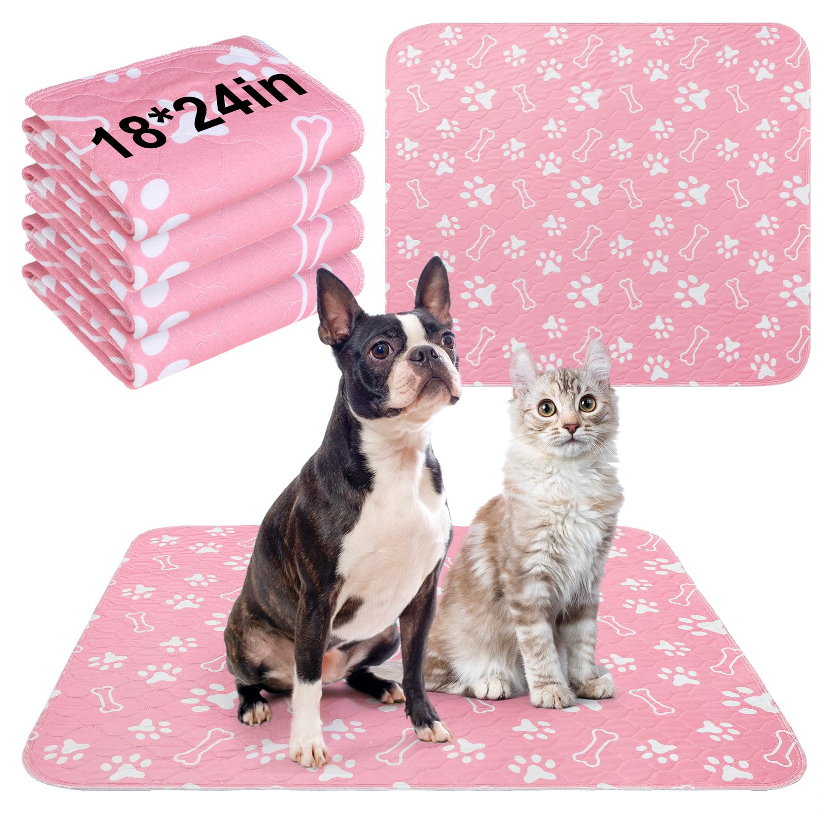 BEAUTYZOO washable pee pad 18x24 with anti-slip bottom for secure use on smooth floors.