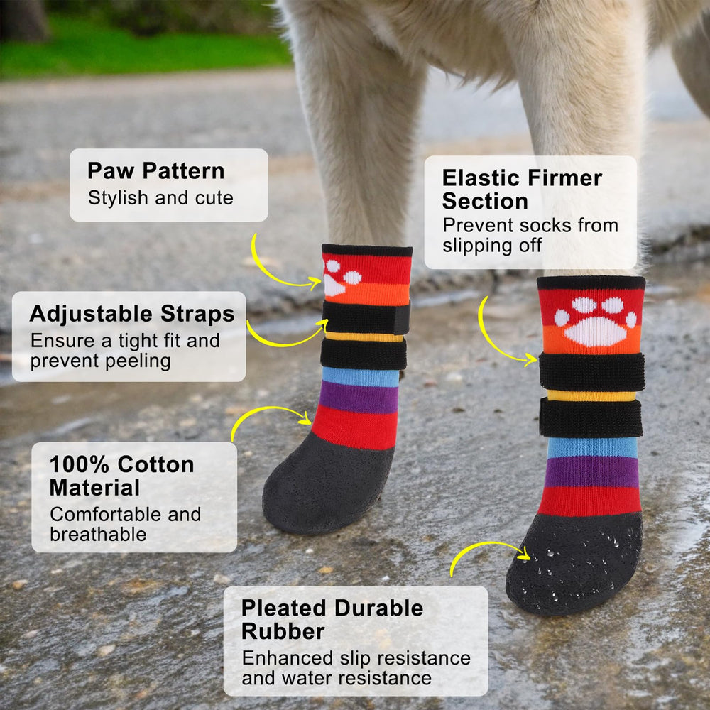 BEAUTYZOO waterproof dog boots shield floors and paws during rainy outdoor adventures.