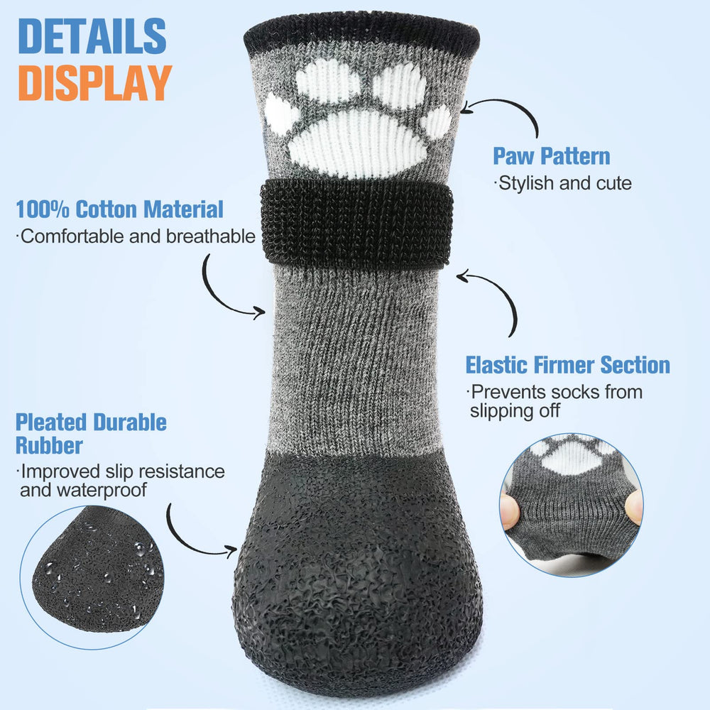 BEAUTYZOO waterproof dog boots for outdoor walks protecting paws in rain
