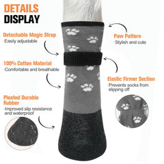 BEAUTYZOO waterproof dog shoes bottom rubber shields paws on wet ground