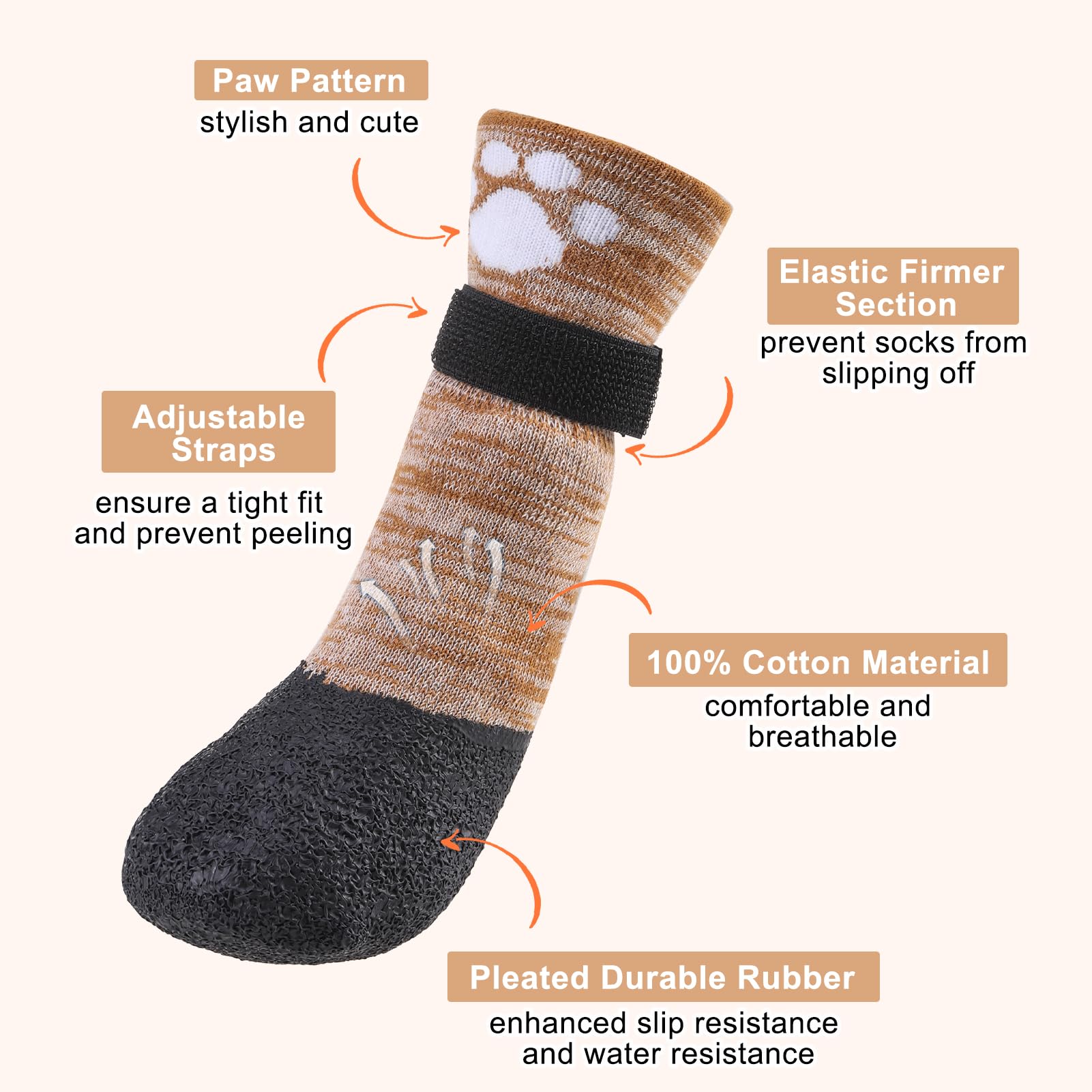 BEAUTYZOO anti-slip bottom provides better traction on wood floors and trails.