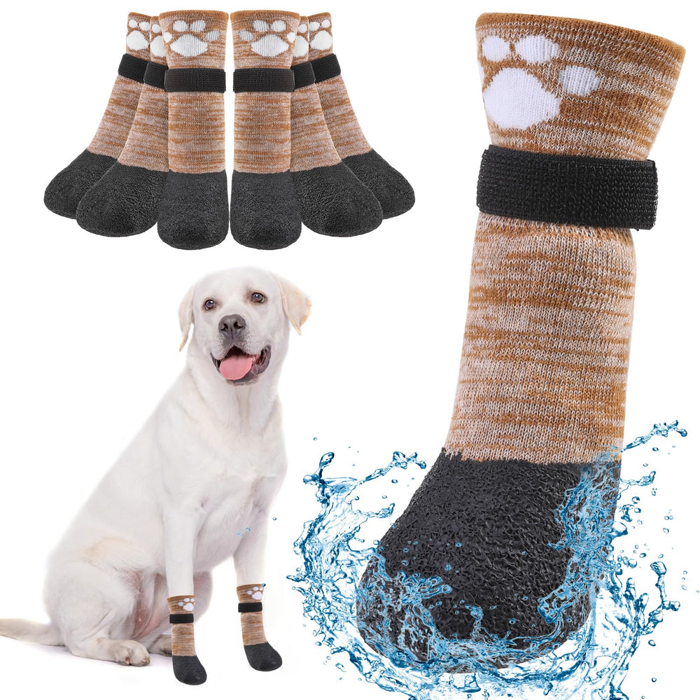 BEAUTYZOO waterproof dog shoes package protects floors during indoor and outdoor adventures.