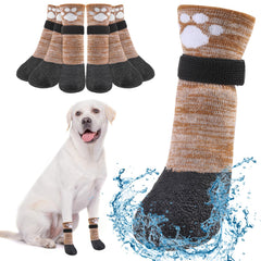BEAUTYZOO waterproof dog shoes package protects floors during indoor and outdoor adventures.