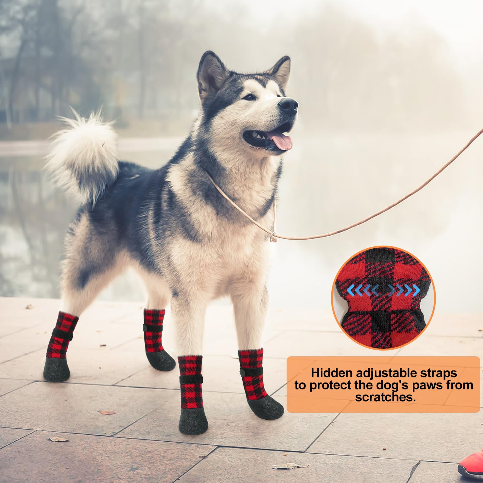 BEAUTYZOO red-black plaid design adds festive style.